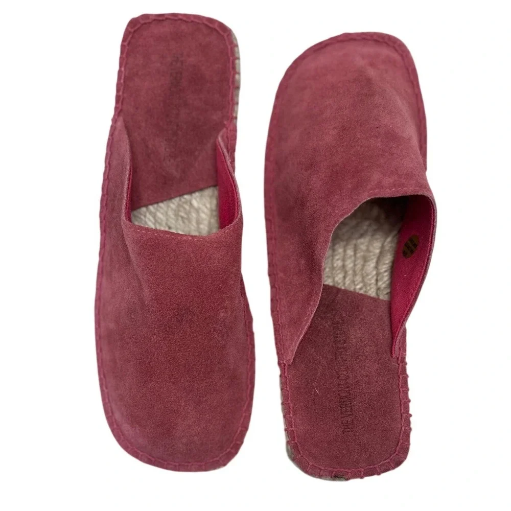 Vermont Country Store Espadrille Mules Women's Good Suede Platform SlipOn Size 6
